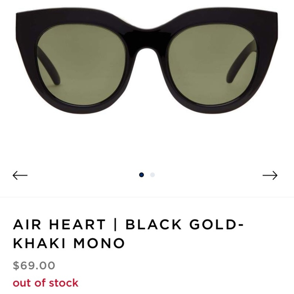 Le Specs Air Heart 51 MM Black Sunglasses